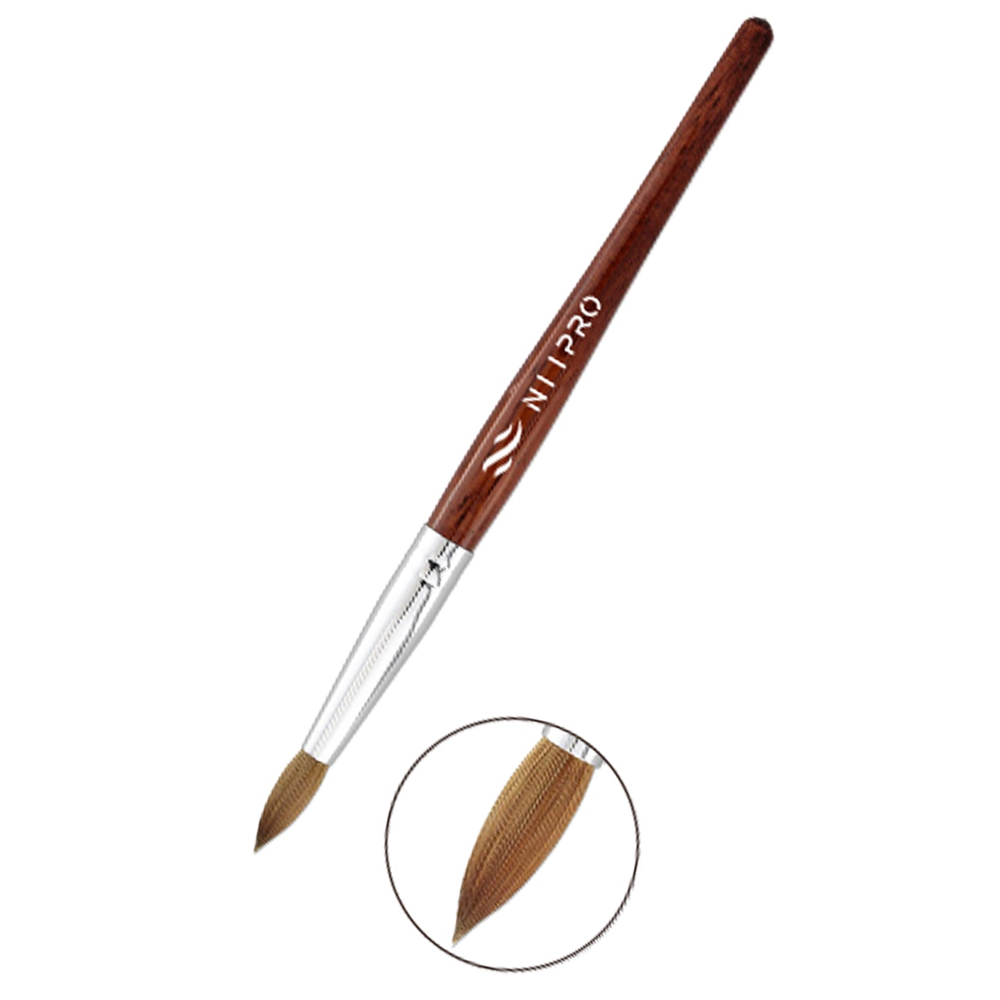 Kolinsky Acrylic Nail Brush - Wood Handle